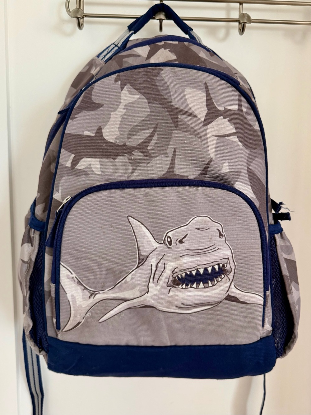 Pottery Barn Kids Large Shark Backpack – 17” – Good Used Condition